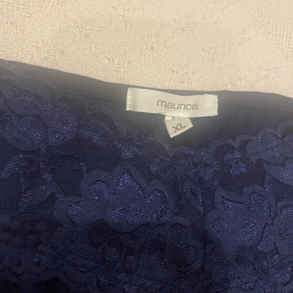 Maurices-Size XL tank-Lace detail-Wine/Navy/Gray - Picture 7 of 11